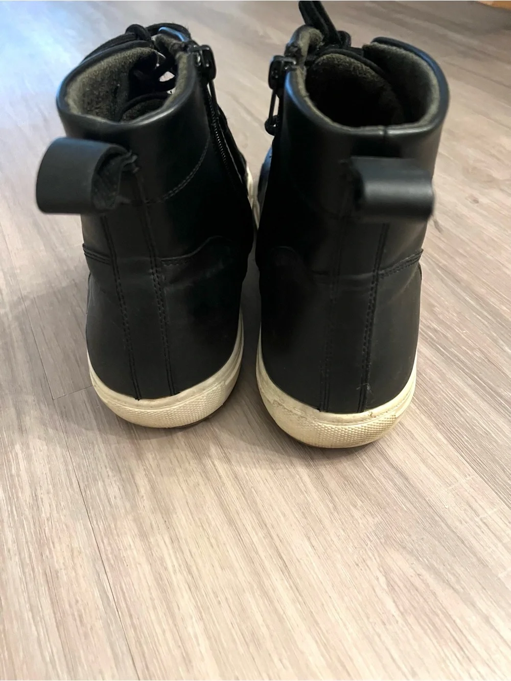 Seven 91 Men’s Black High Top Casual Sneakers Size 11 (EU 44.5) Side Zip Lace Up